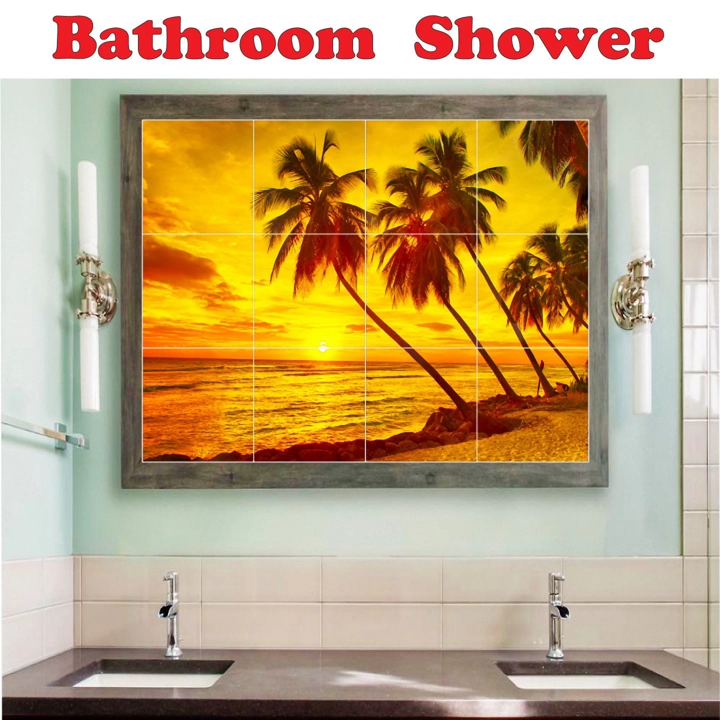 Dolphin Ceramic Tile Mural Kitchen Backsplash Bathroom Shower, 402794-XL64 - Image 3