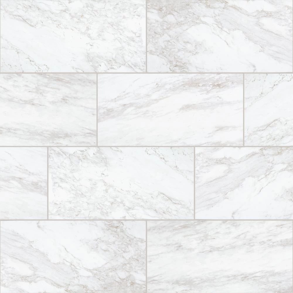 Daltile QuicTile 12 In. X 24 In. Calacatta Marvel Matte Porcelain Locking Floor Tile (9.6 Sq. Ft. / Case) - Image 18