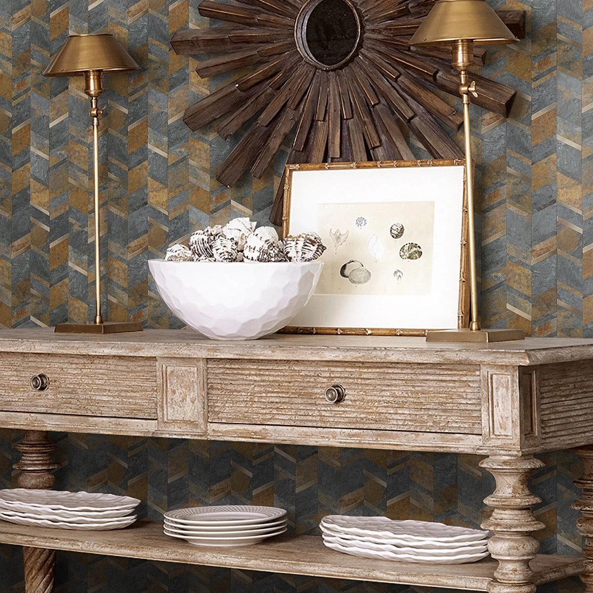 Bond Tile Easy Luxe Tether Slate 11.02 In. X 11.41 In. SPC Peel And Stick Tile (0.87 Sq. Ft. / Sheet) - Image 2