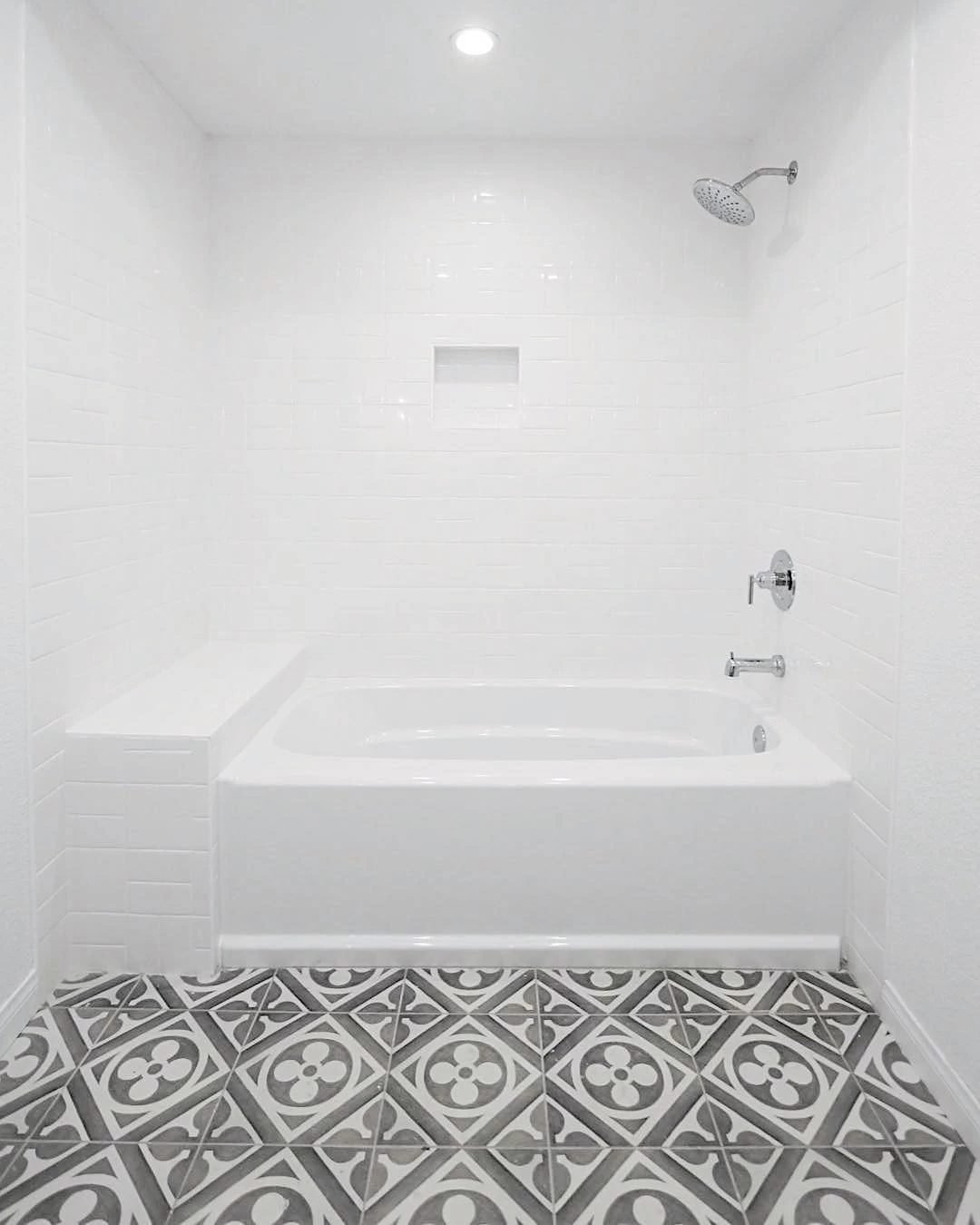 Chateau 12-in X 12-in Fiore Deco Tile In Canvas And Smoke (9.8 SqFt/Ctn) - Image 3