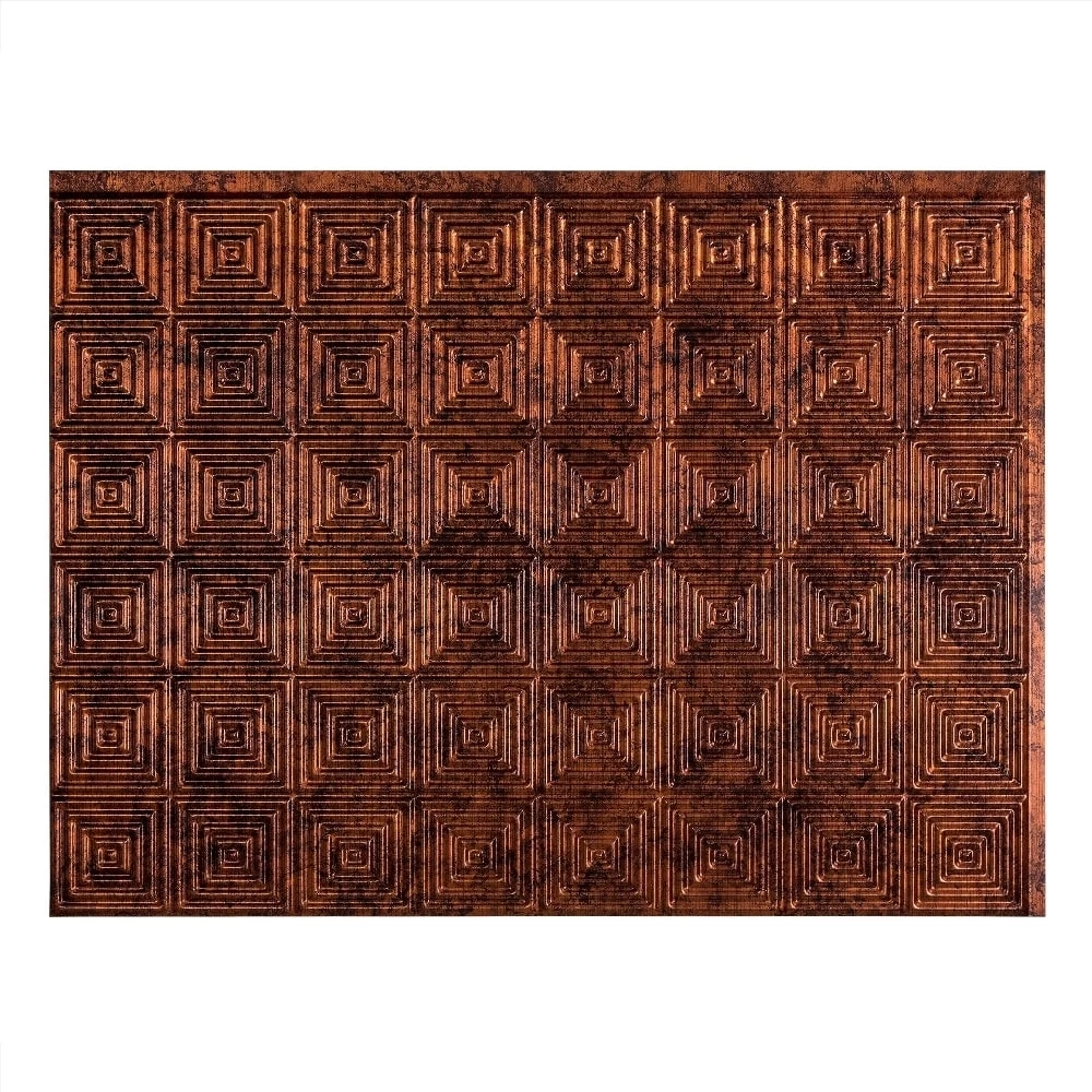 Fasade Easy Installation Miniquattro Moonstone Copper Backsplash Panel For Kitchen And Bathrooms (6" X 6" Sample) - Image 2