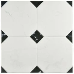 Merola Tile Betera Jet Blanco 13-1/8 In. X 13-1/8 In. Ceramic Floor And Wall Tile (11.18 Sq. Ft. / Case)