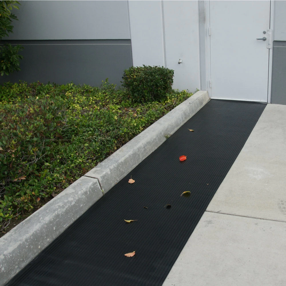 Rubber-Cal "Wide-Rib" Corrugated Rubber Floor Mat - 1/8 In X 3 Ft X 4 Ft - Black Rubber Roll - Image 5