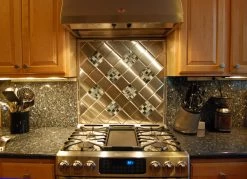 4" X 4" Brushed Stainless Steel Kitchen Back Splash Tile (9 Tile) $17.95/SF