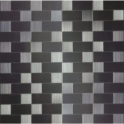 Instant Mosaic 12 In. X 12 In. X 6 Mm Peel And Stick Brushed Stainless Metal Wall Tile