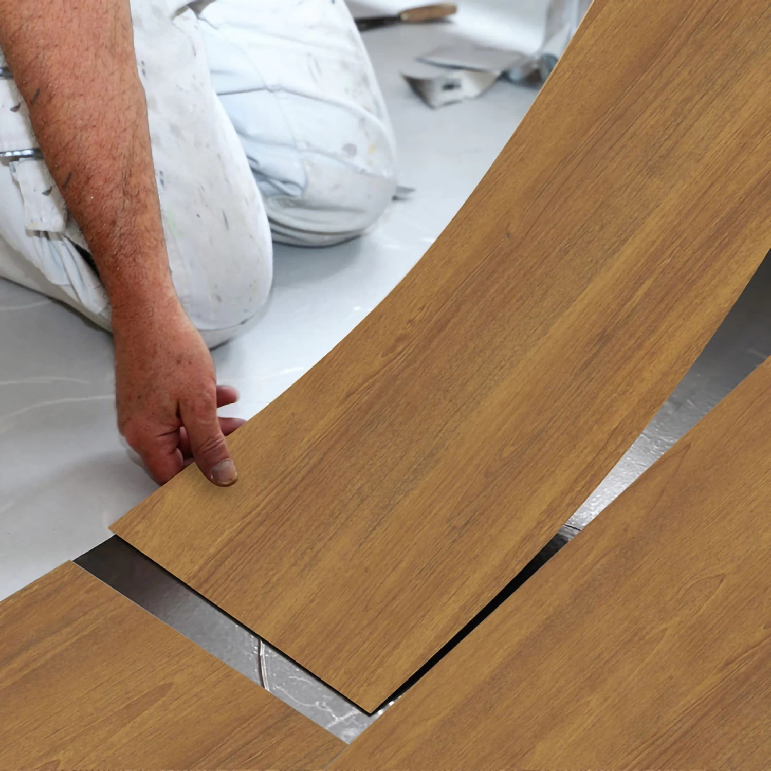 118''x7.87" Self Adhesive Vinyl Floor Tiles Waterproof Stain Resistant Wall Tile - Image 2