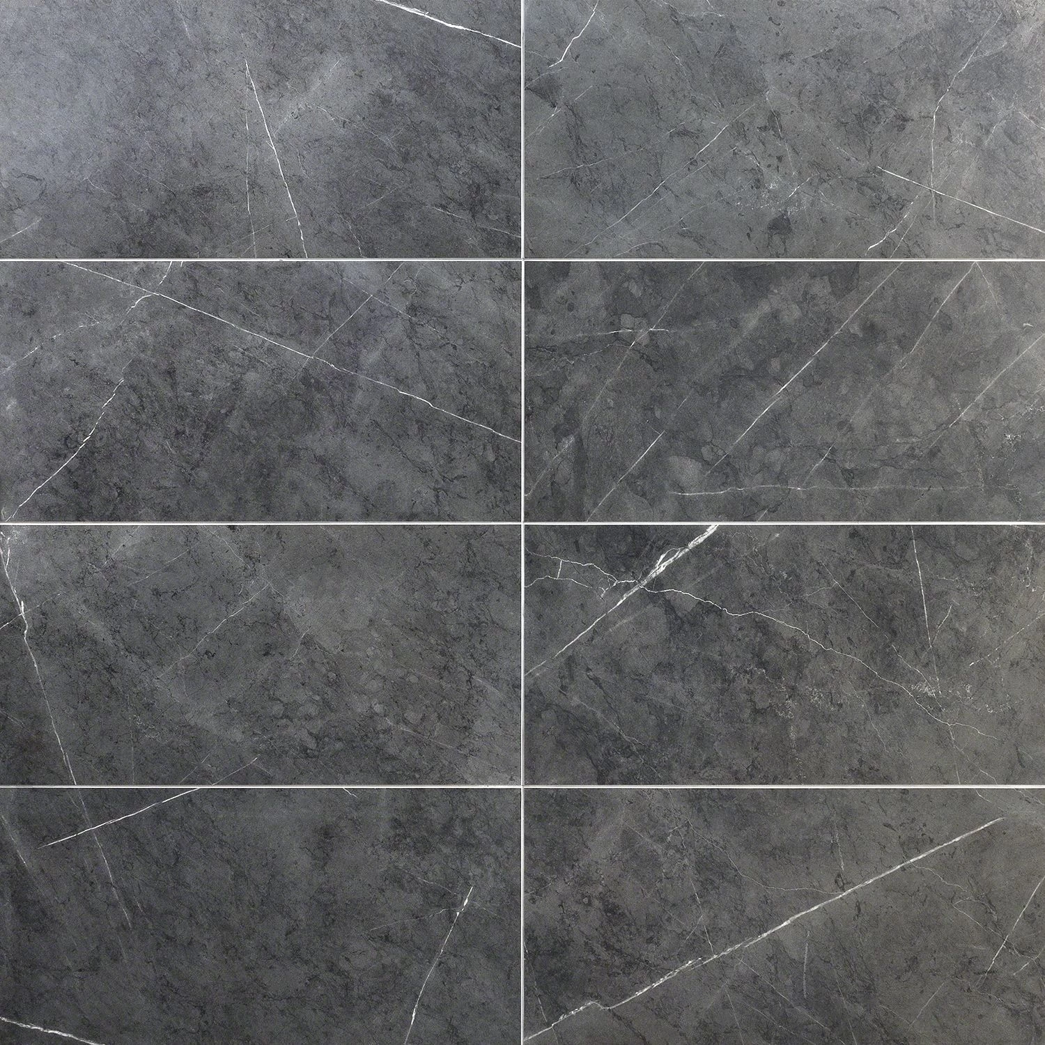 Bond Tile Elegant Amani Gray 12 In. X 24 In. Matte Marble Look Porcelain Floor And Wall Tile (6 Pieces 11.62 Sq. Ft. / Case)