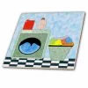 3dRose Red Blue Green Laundry Room - Ceramic Tile, 6-inch