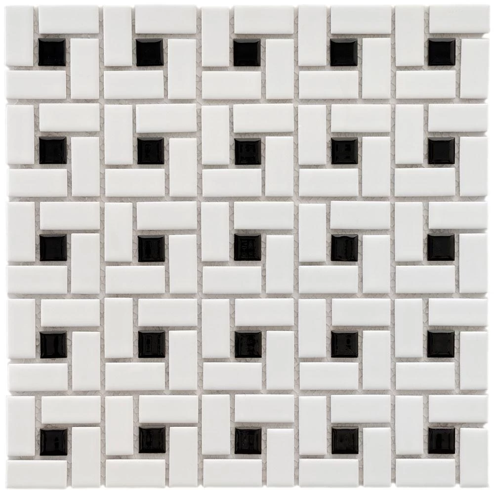 Merola Tile Spiral Blue And White 12-1/2 In. X 12-1/2 In. X 6 Mm Porcelain Mosaic Tile (11.07 Sq. Ft. / Case) - Image 16