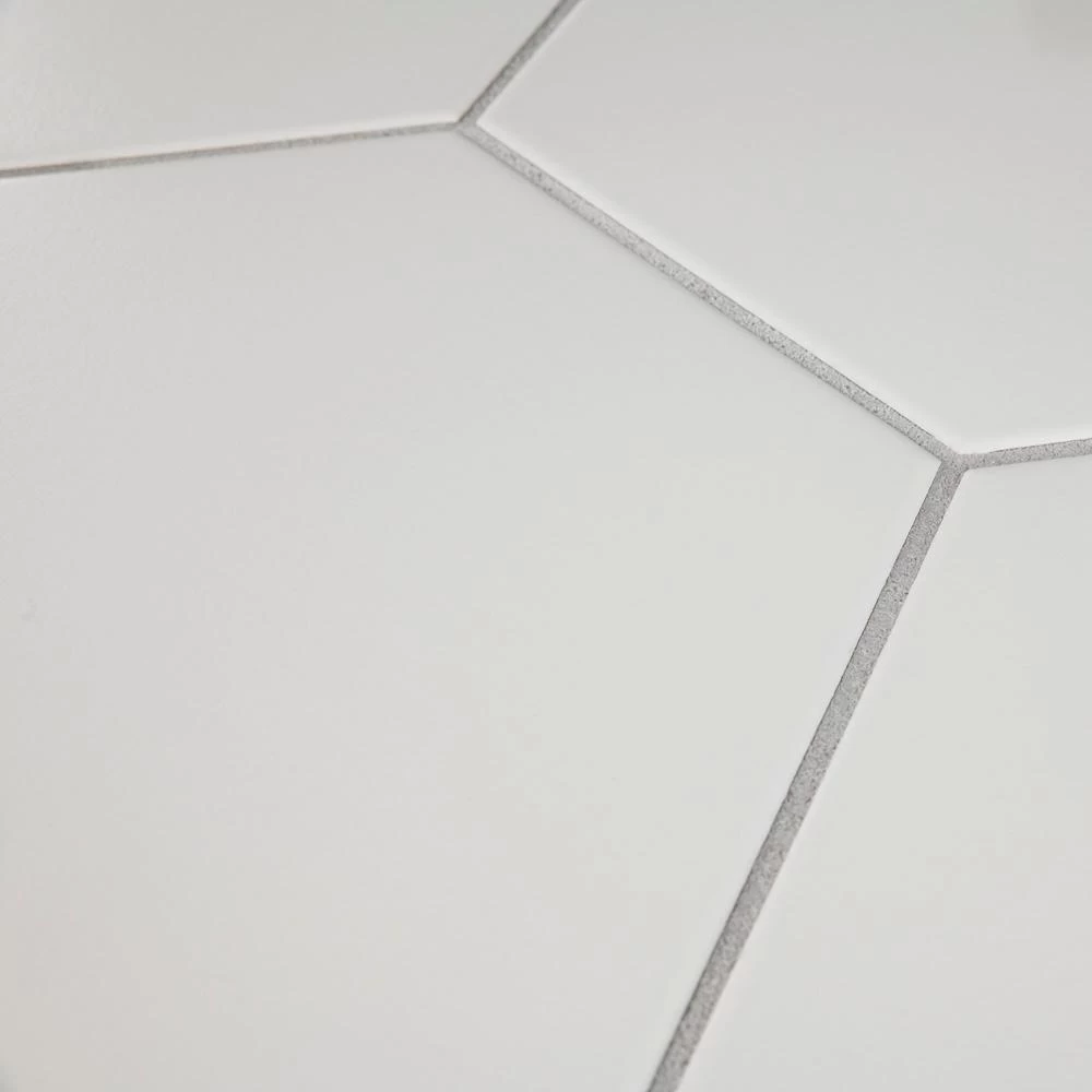 Merola Tile Textile Hex White 8-5/8 In. X 9-7/8 In. Porcelain Floor And Wall Tile (11.56 Sq. Ft. / Case) - Image 4