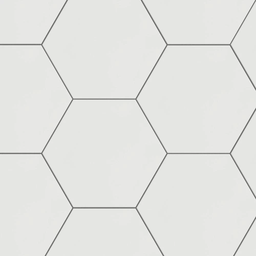 Merola Tile Textile Hex White 8-5/8 In. X 9-7/8 In. Porcelain Floor And Wall Tile (11.56 Sq. Ft. / Case) - Image 6