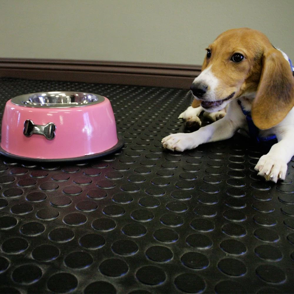 Rubber-Cal Coin Grip 4 Ft. X 25 Ft. Dark Grey Commercial Grade PVC Flooring - Image 6