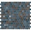 MSI Penny Round Azul 11.3 In. X 12.2 In. X 6mm Glossy Porcelain Mesh-Mounted Mosaic Tile (14.4 Sq. Ft. / Case)