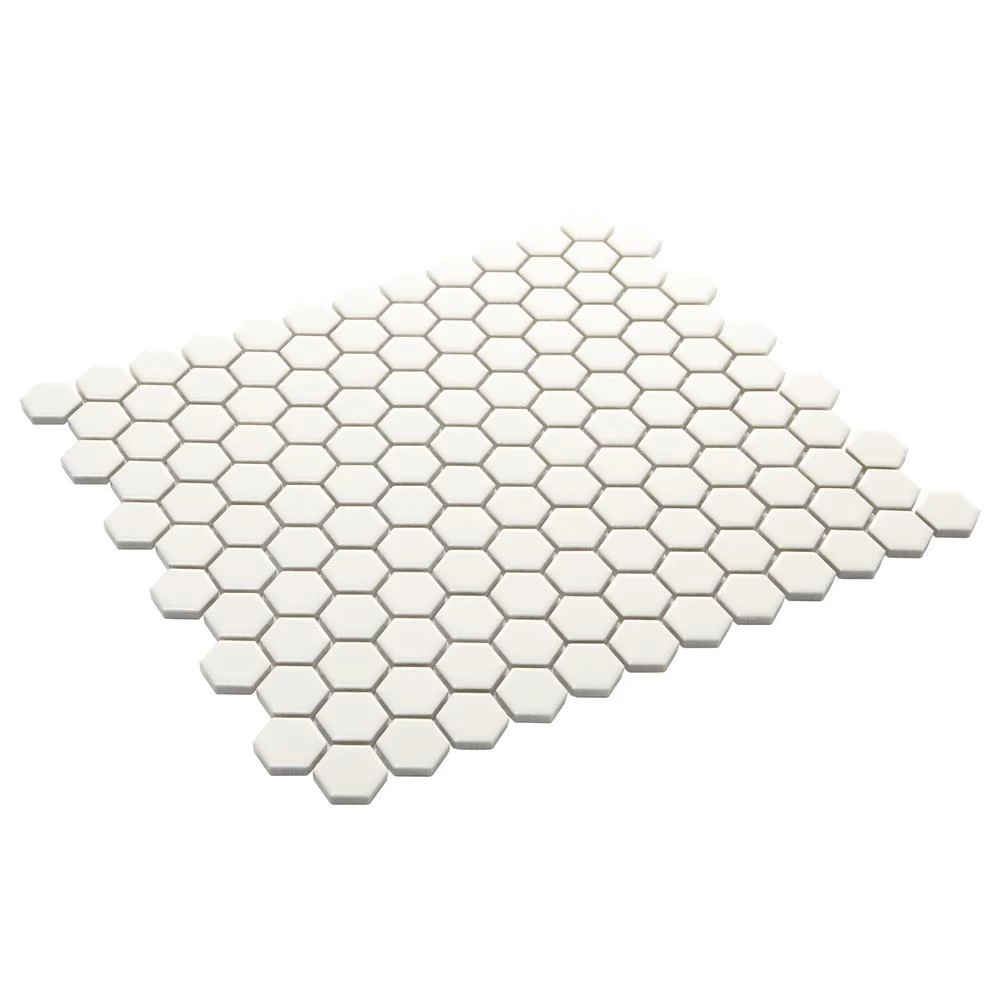 Daltile Premier Accents Powder White Hexagon 10 In. X 12 In. X 4 Mm Porcelain Mosaic Floor And Wall Tile (0.84 Sq. Ft. / Piece) - Image 3