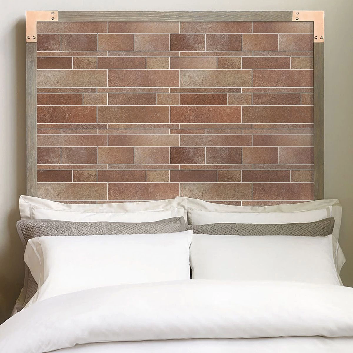 Bond Tile Easy Luxe Railroad Terra 11.81 In. X 11.81 In. SPC Peel And Stick Tile (0.96 Sq. Ft. / Sheet) - Image 4