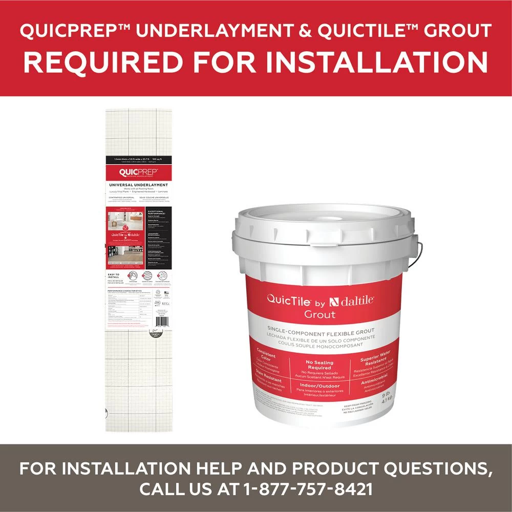 Daltile QuicTile 12 In. X 24 In. Calacatta Marvel Matte Porcelain Locking Floor Tile (9.6 Sq. Ft. / Case) - Image 3