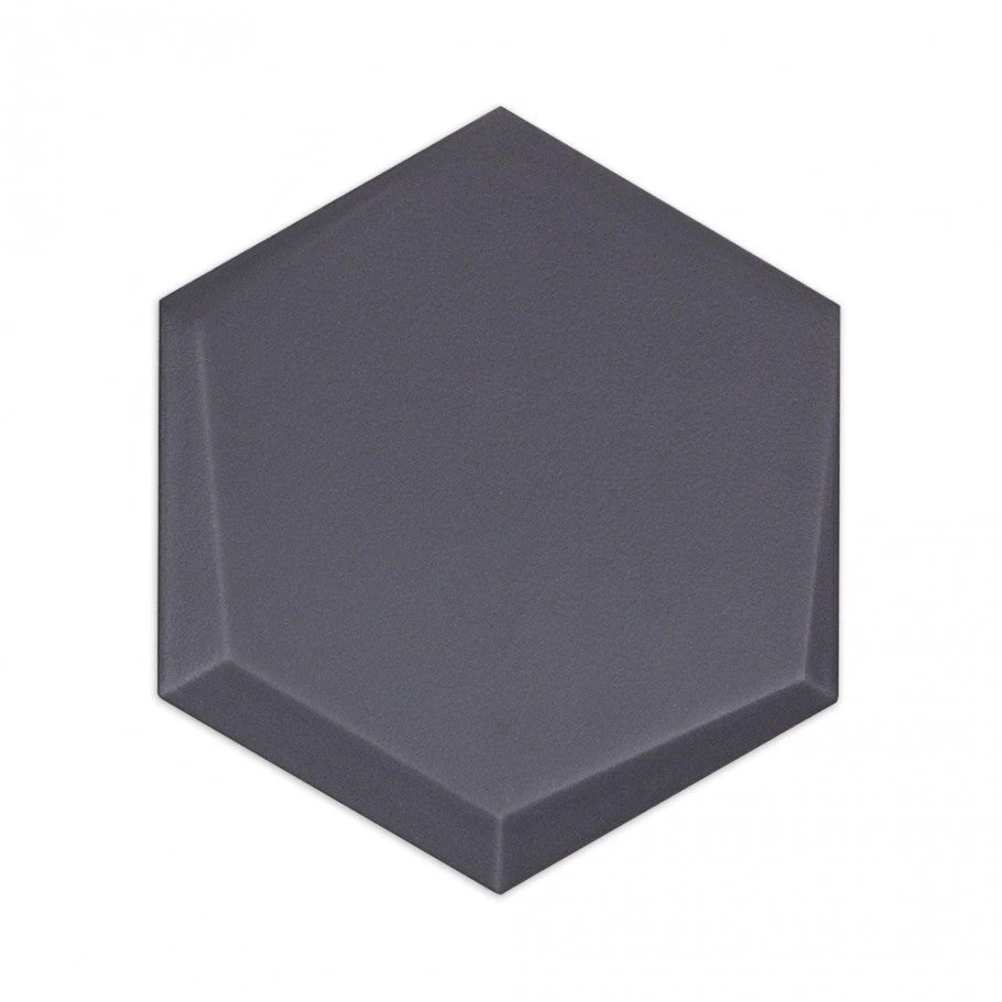 Magen Leveled-Hex Dark Gray Matte Ceramic Hexagon Tile - Image 4