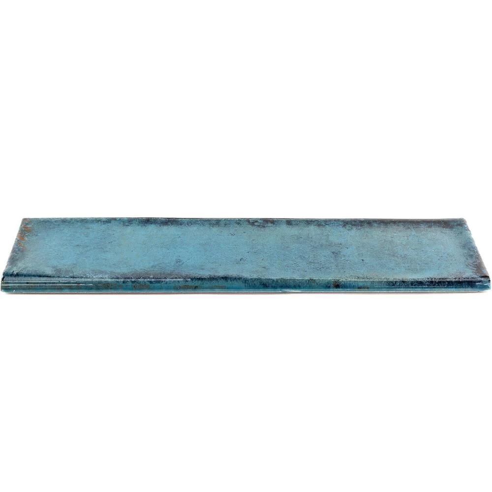 Ivy Hill Tile Moze Blue 3 In. X 12 In. Ceramic Bullnose Trim