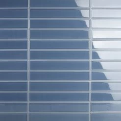 Bond Tile Sheffield Frame Blue 4 In. X 24 In. Polished Ceramic Wall Tile (8 Pieces 5.16 Sq. Ft. / Box)