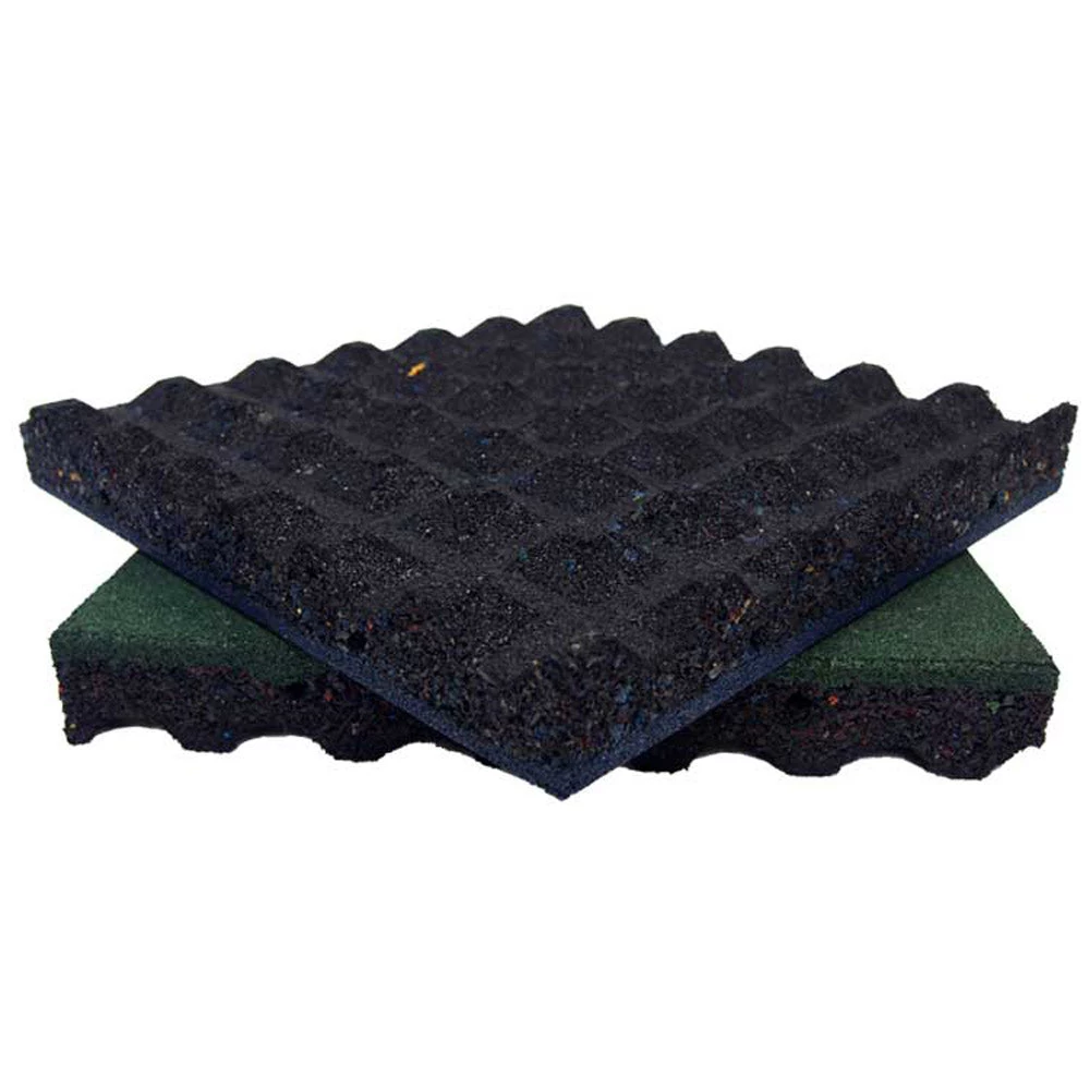 Rubber-Cal "Eco-Safety" Interlocking Playground Tiles - 2.50 X 19.5 X 19.5 Inch - One Tile - 2.77 Quare Feet Coverage - Black - Image 2