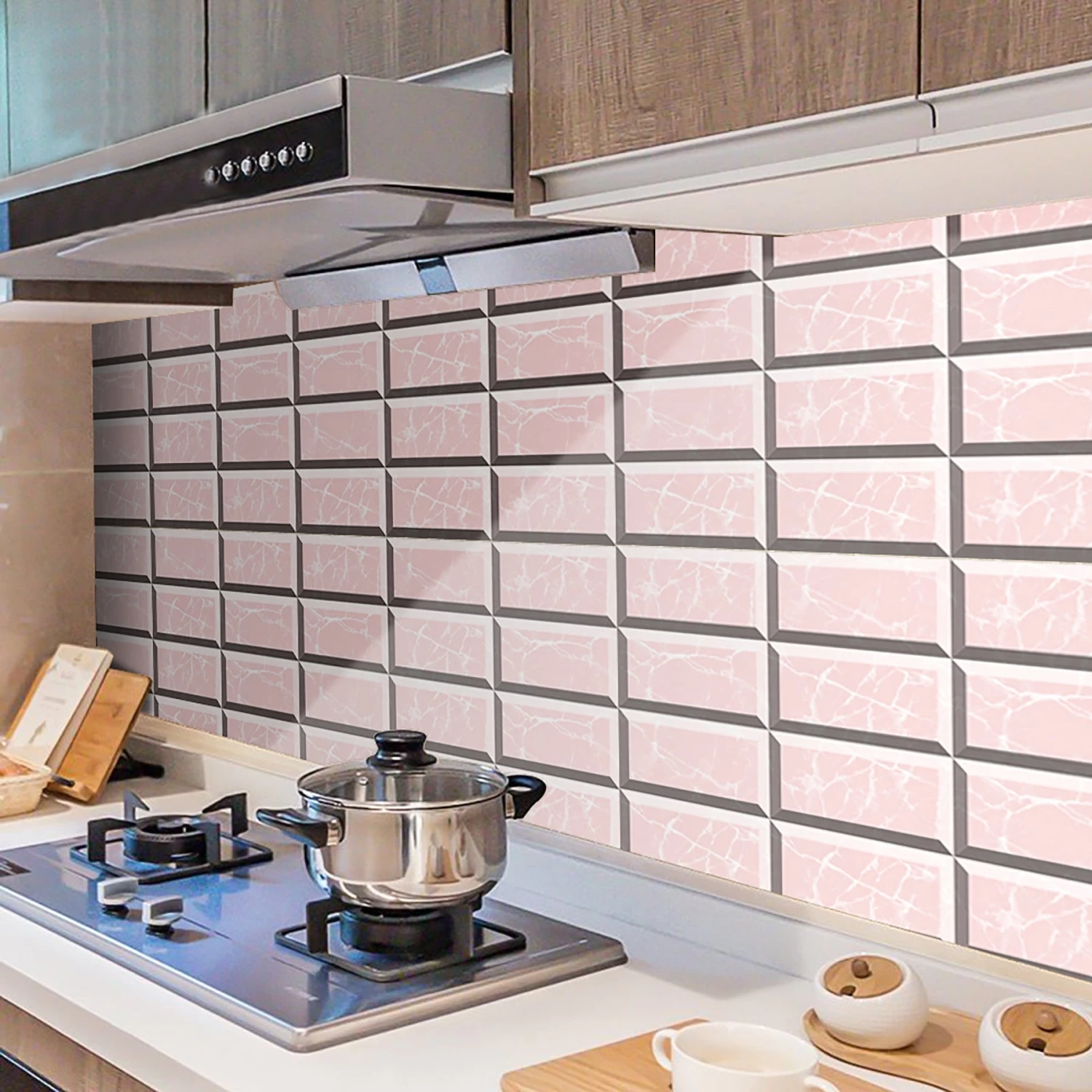 DIY Set 20x10cm Mosaic Kitchen Tile Stickers Bathroom Self-Adhesive Decor Waterproof - Image 6